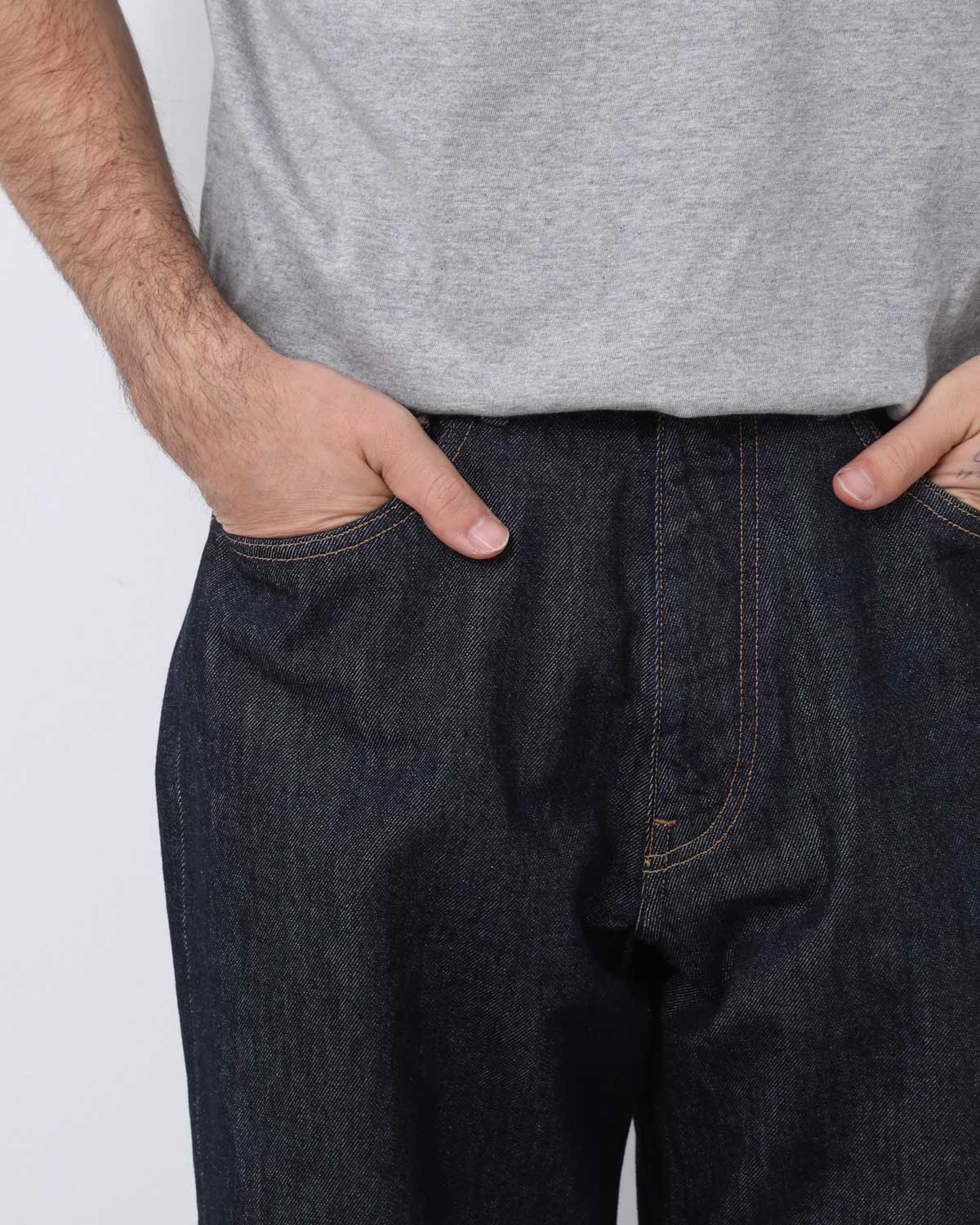 HARD TWIST DENIM WIDE PANTS