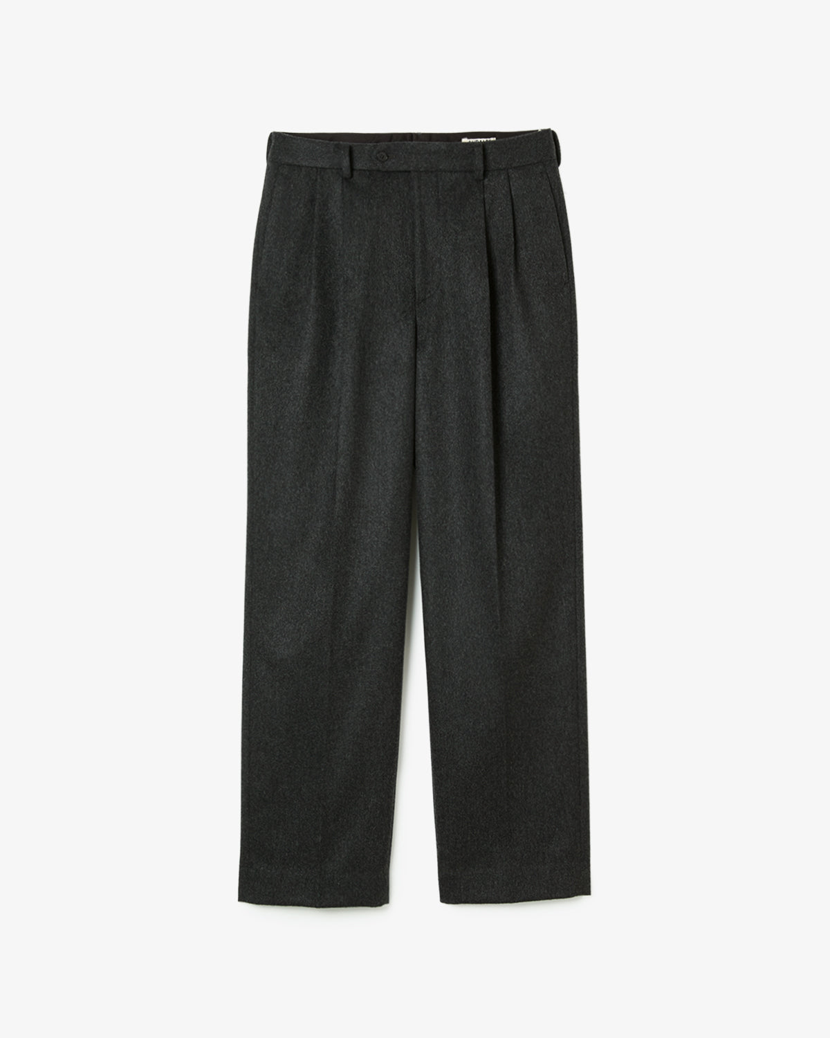 CASHMERE MOLESKIN TWO-TUCK SLACKS