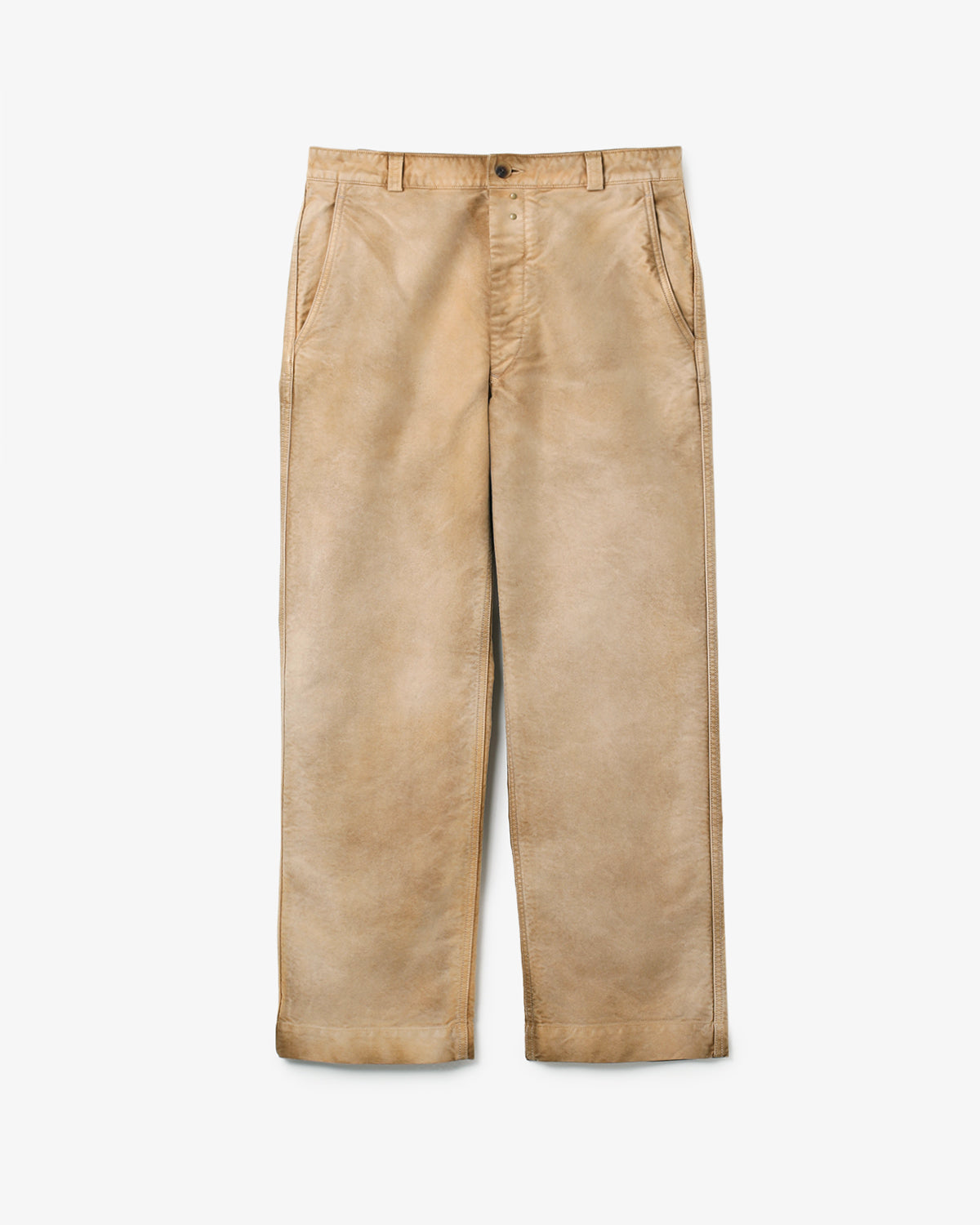 GARMENT-DYED ORGANIC COTTON HEAVY MOLESKIN PANTS