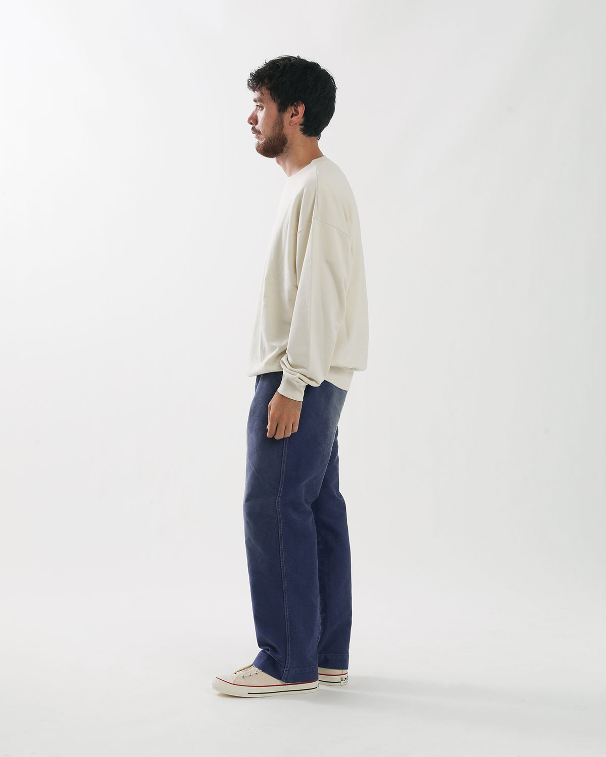 GARMENT-DYED ORGANIC COTTON HEAVY MOLESKIN PANTS