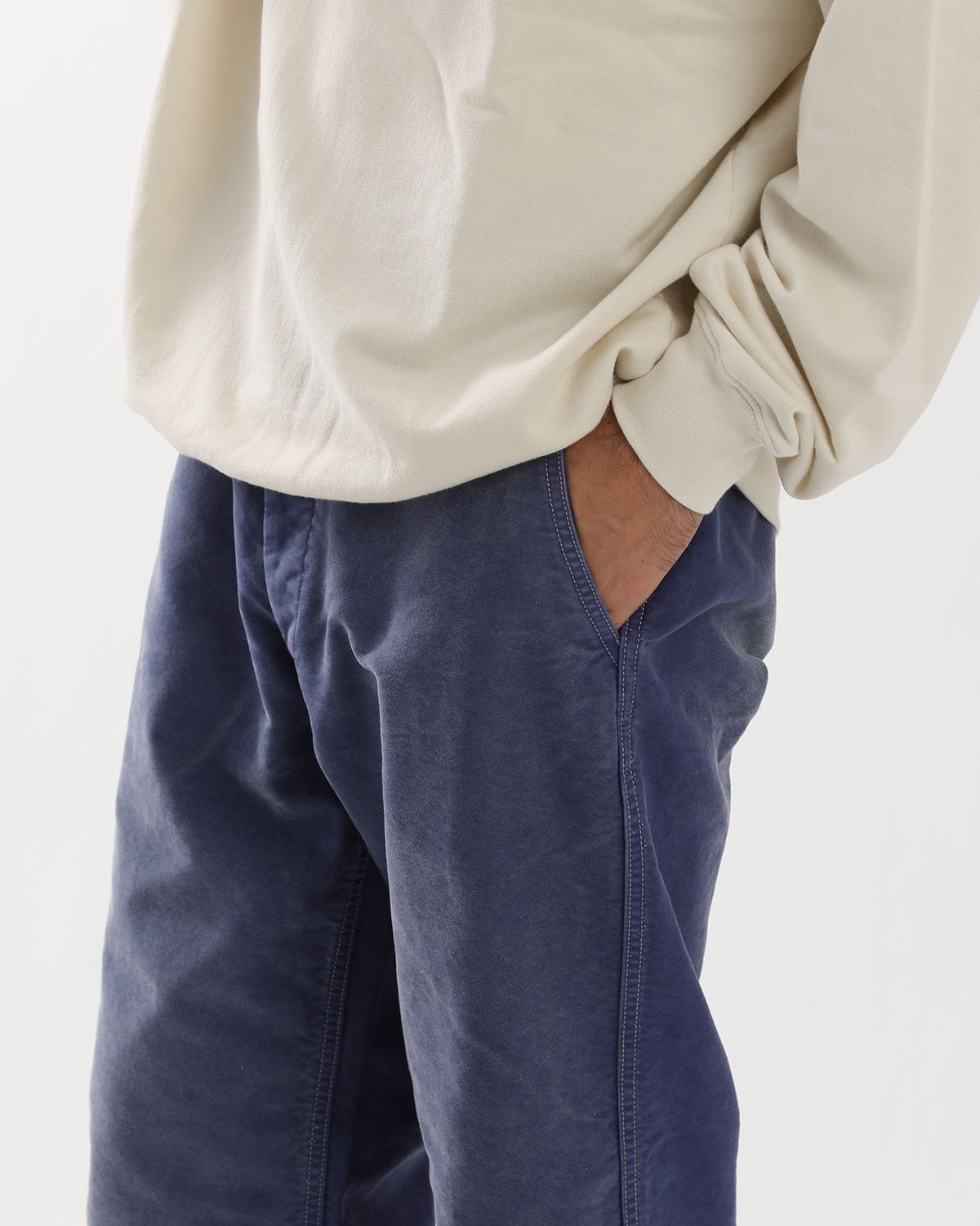 GARMENT-DYED ORGANIC COTTON HEAVY MOLESKIN PANTS