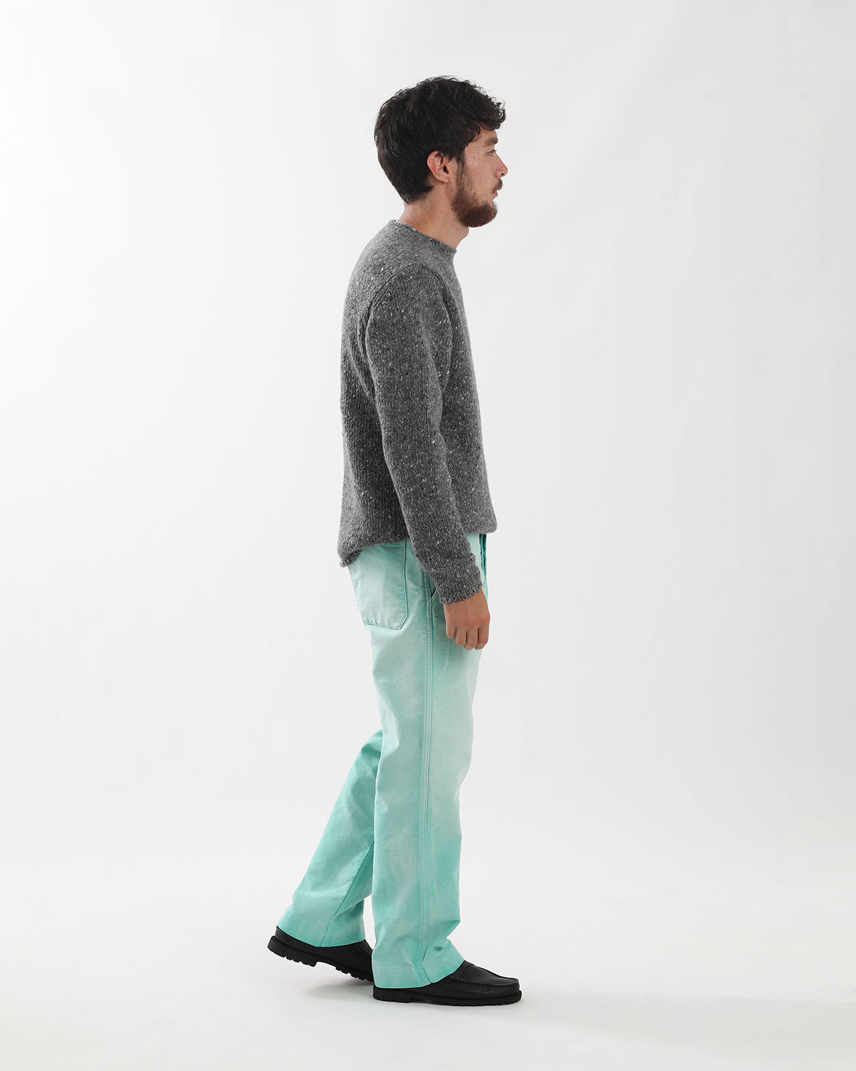 GARMENT-DYED ORGANIC COTTON HEAVY MOLESKIN PANTS