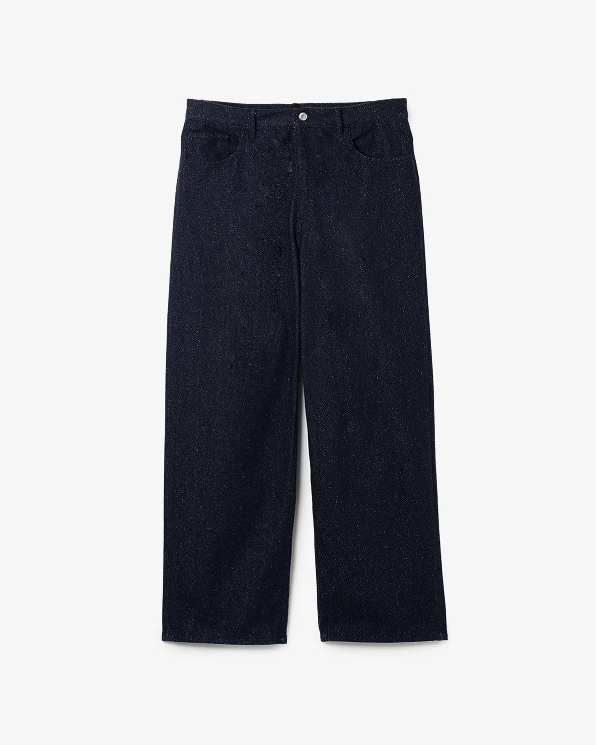 SILK NEP DENIM 5P WIDE PANTS