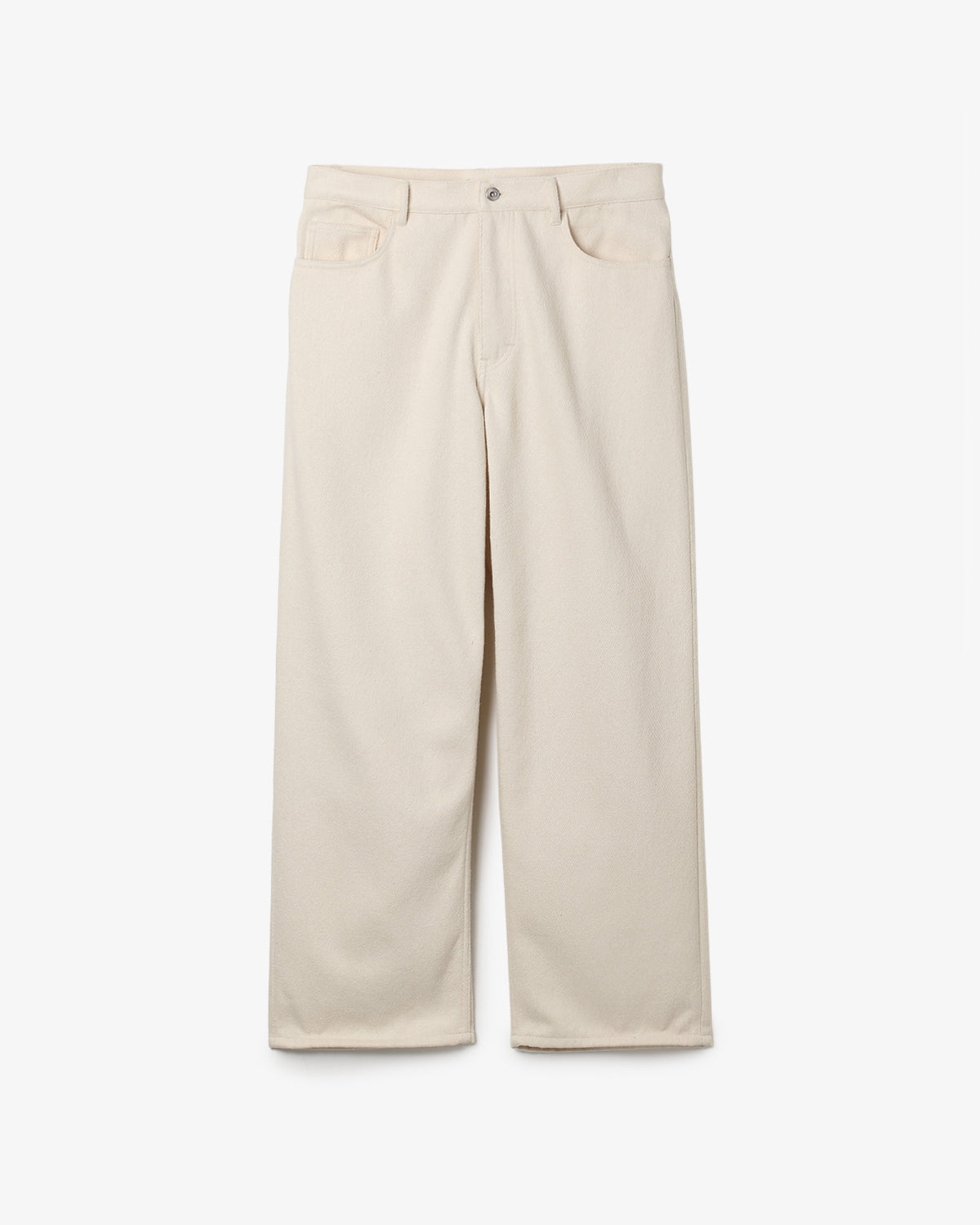 SILK NEP DENIM 5P WIDE PANTS