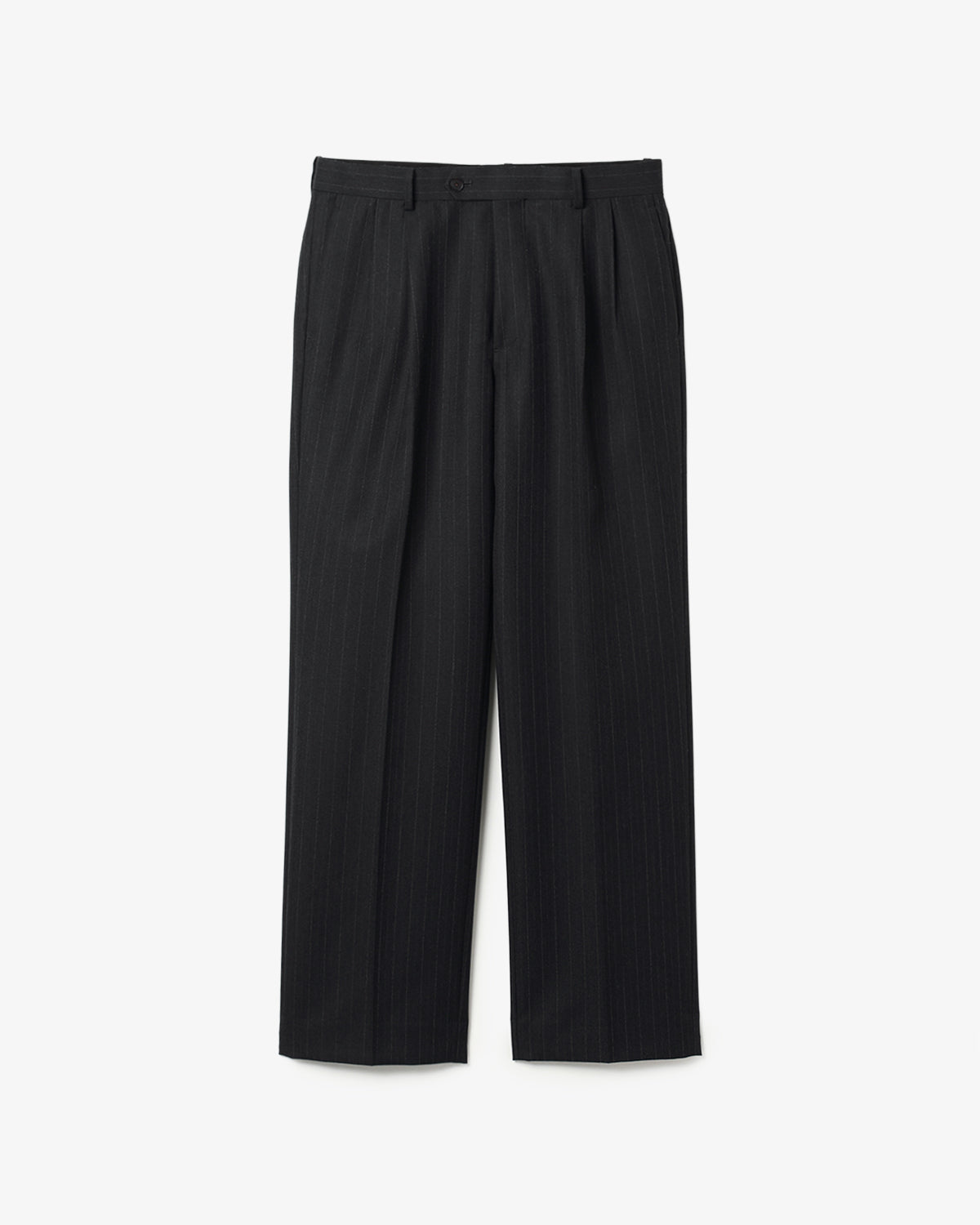 BLUEFACED WOOL TWO-TUCK SLACKS