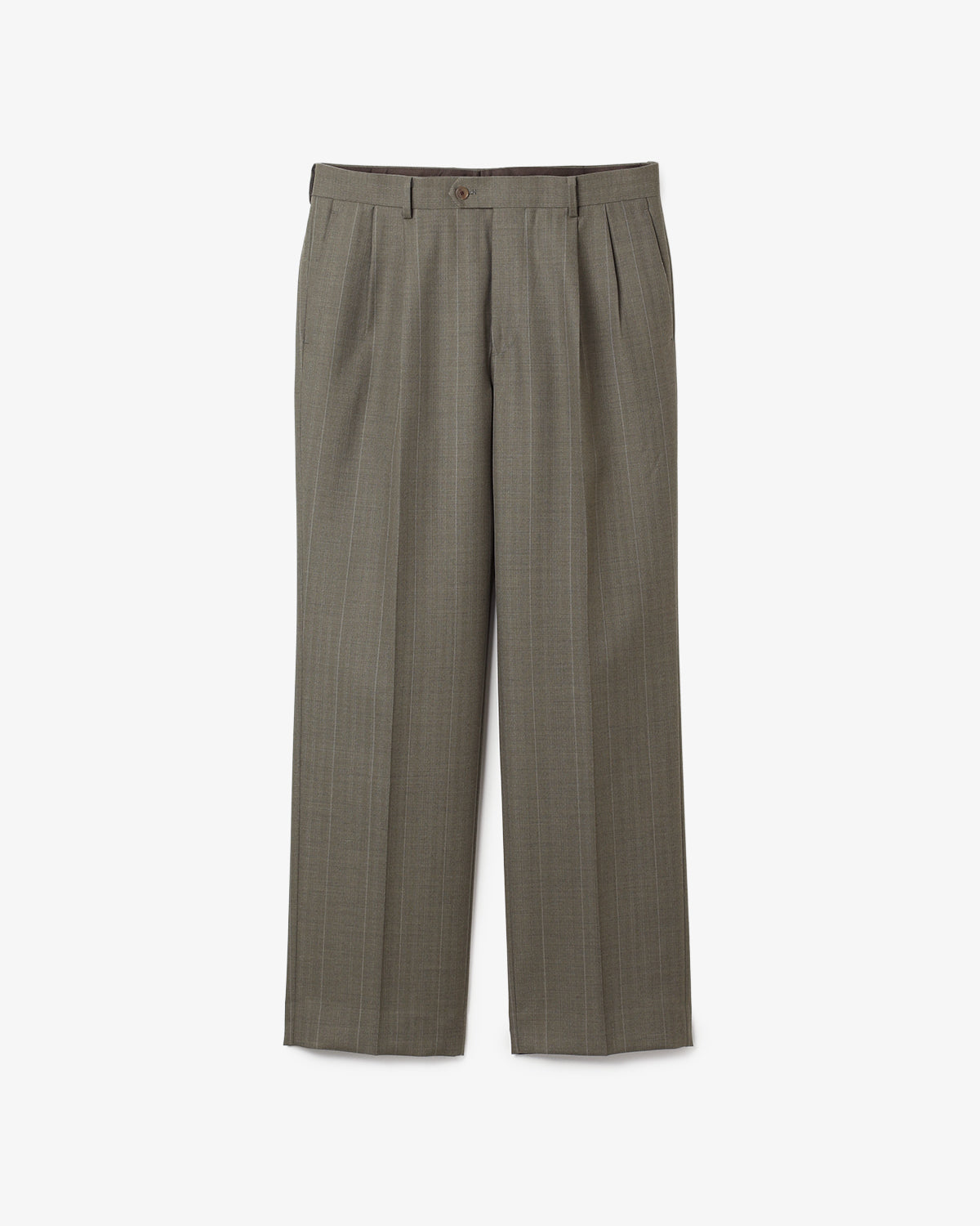BLUEFACED WOOL TWO-TUCK SLACKS