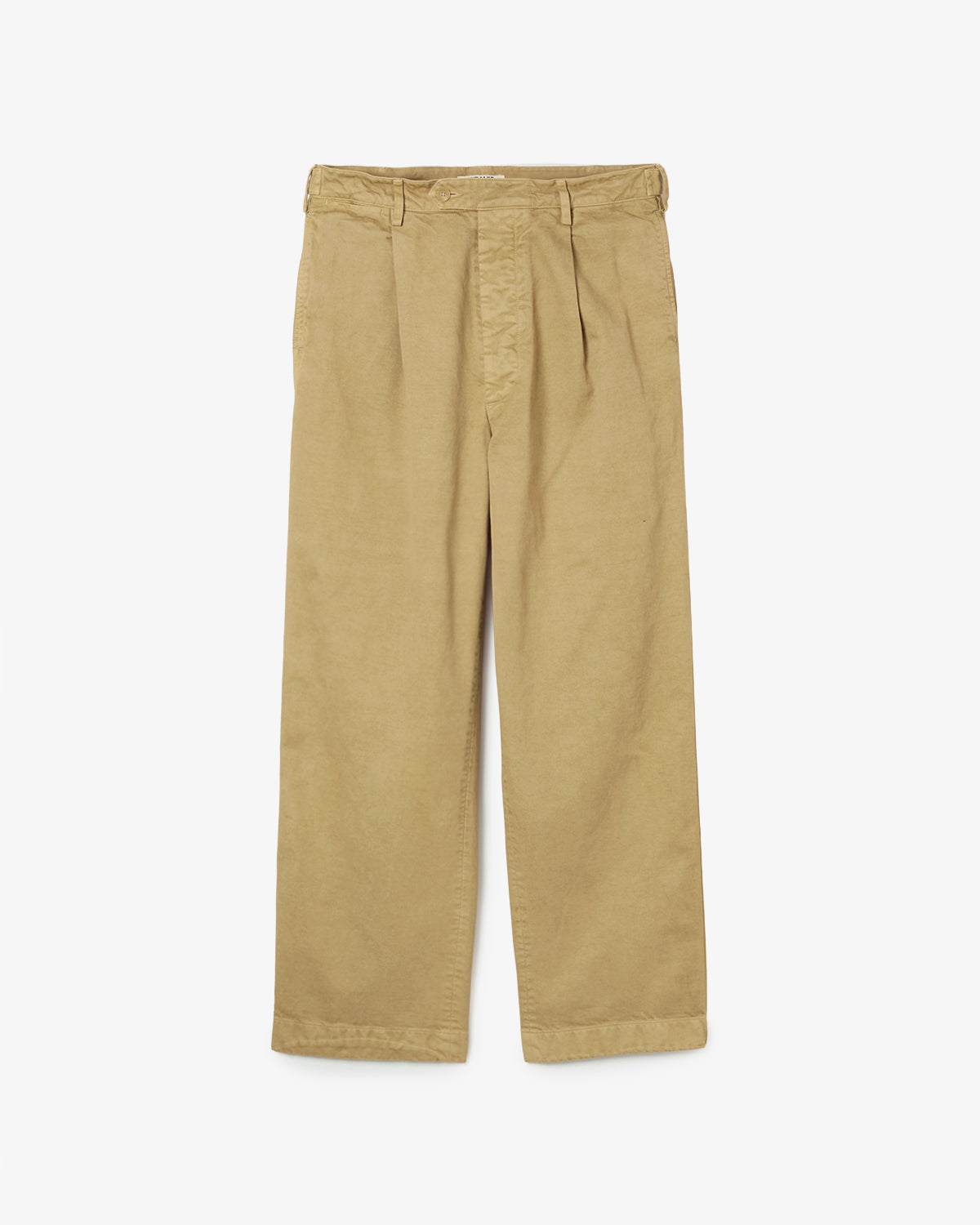 GARMENT-DYED FINX CHINO ONE-TUCK WIDE PANTS
