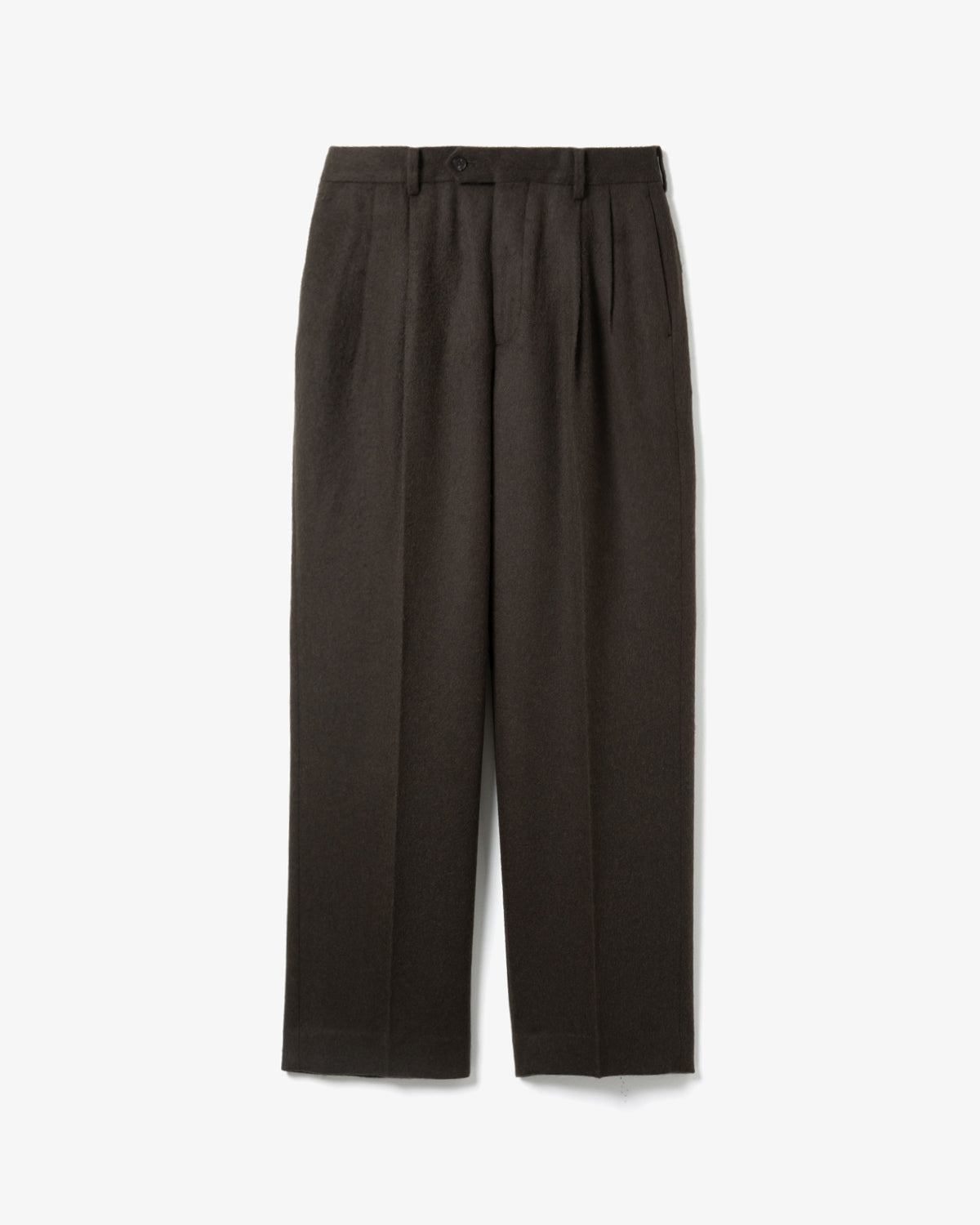 BABY CAMEL FLANNEL TWO-TUCK SLACKS