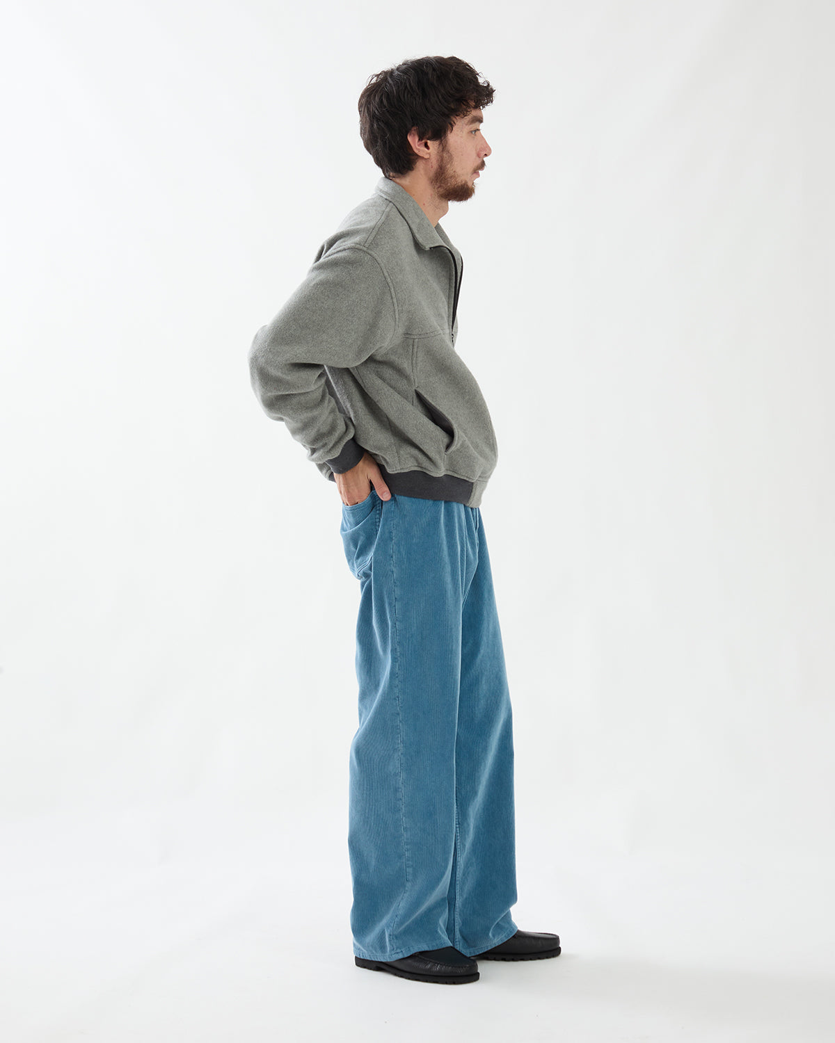 GARMENT-DYED FINX CORDUROY 5P WIDE PANTS