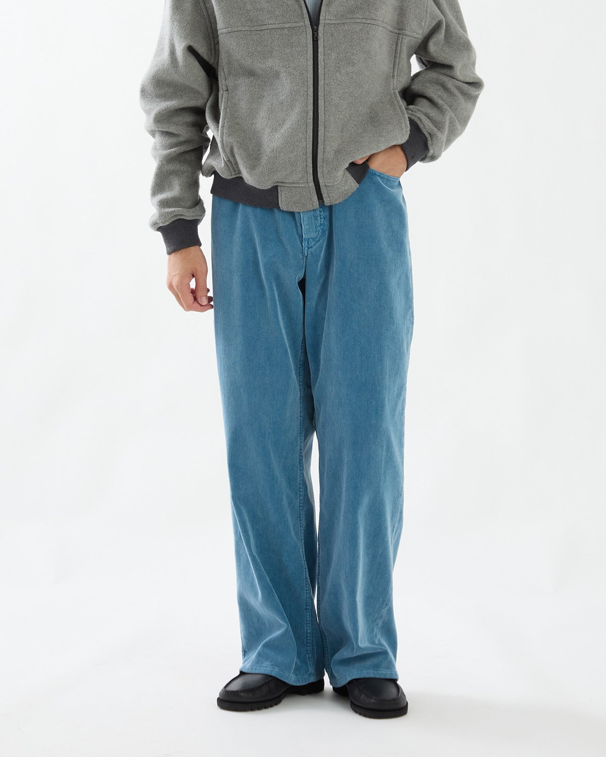 GARMENT-DYED FINX CORDUROY 5P WIDE PANTS
