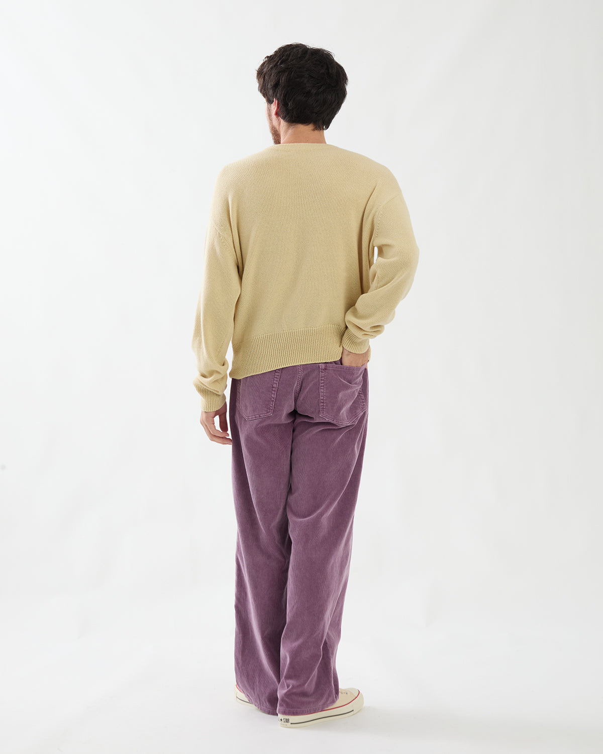 GARMENT-DYED FINX CORDUROY 5P WIDE PANTS