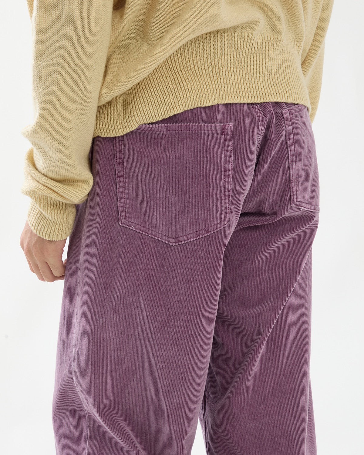 GARMENT-DYED FINX CORDUROY 5P WIDE PANTS