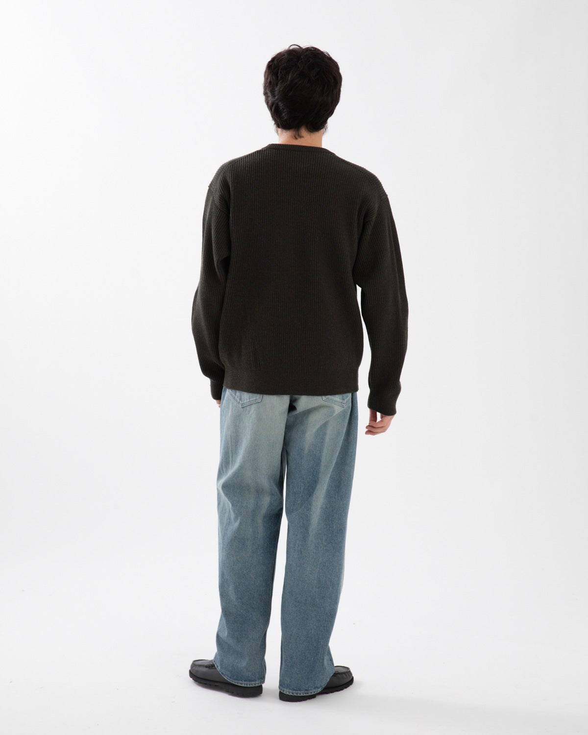 SELVEDGE FADED HEAVY DENIM WIDE PANTS