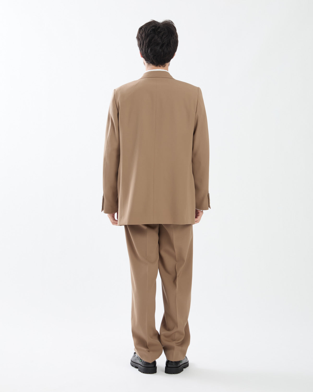 LIGHT WOOL MAX GABARDINE TWO-TUCK SLACKS