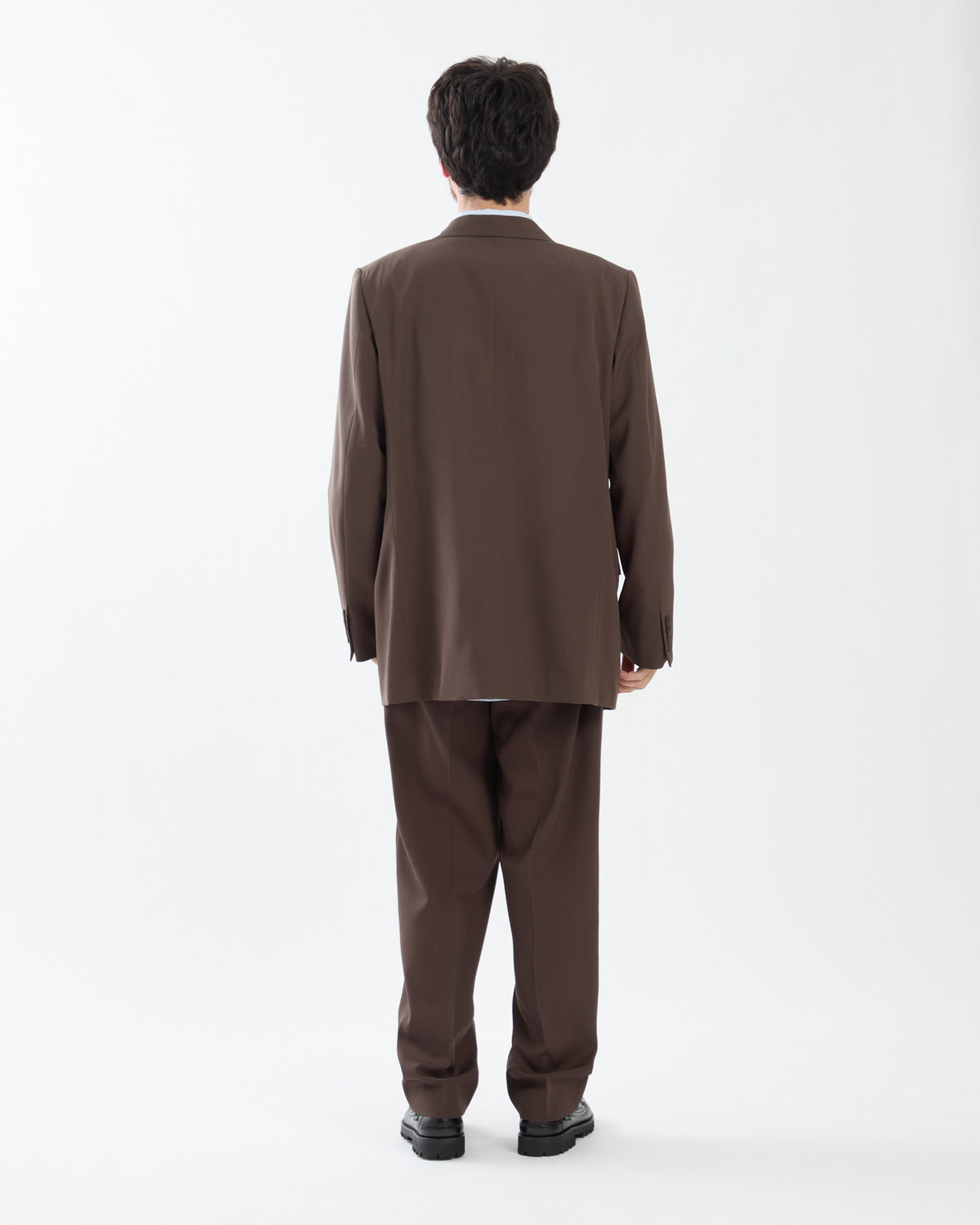 LIGHT WOOL MAX GABARDINE TWO-TUCK SLACKS