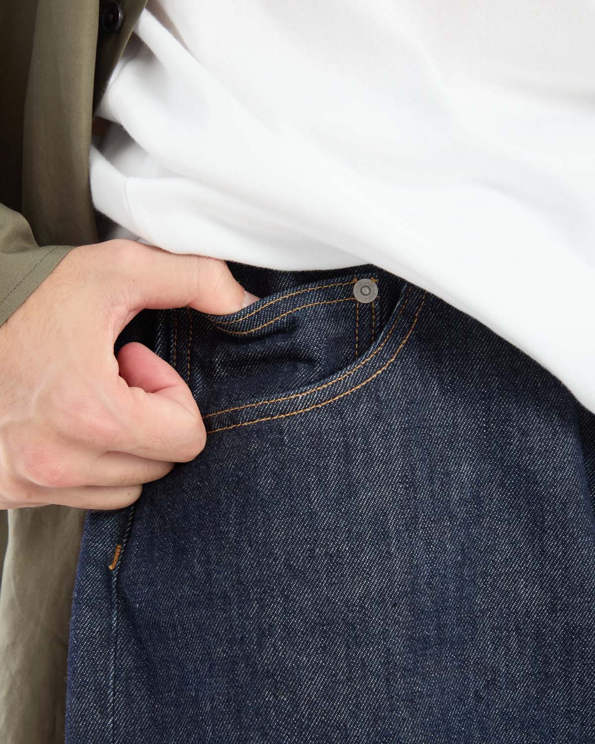 HARD TWIST DENIM WIDE PANTS