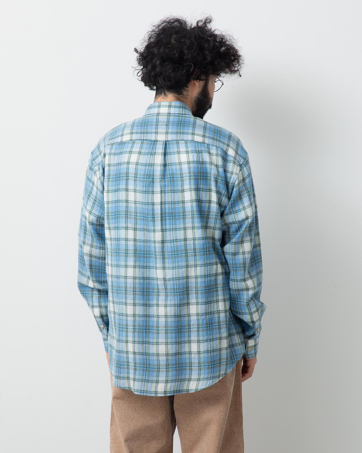 AIRY WOOL CHECK SHIRT