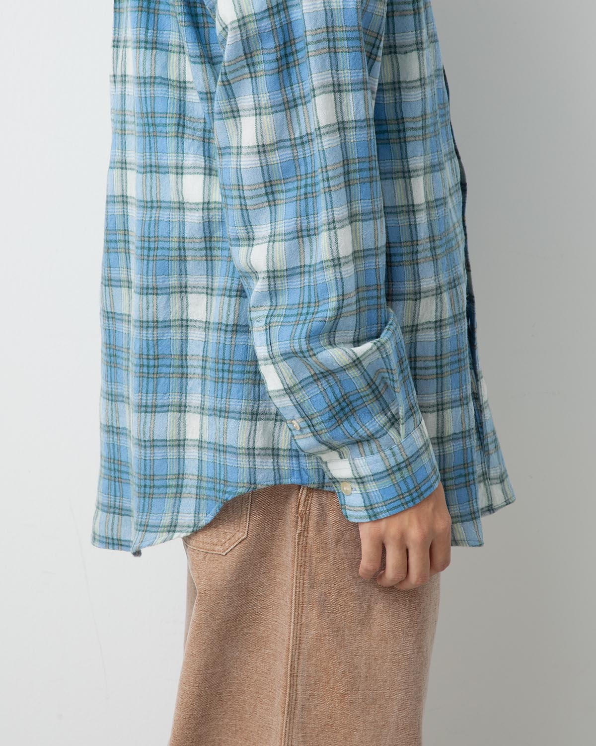 AIRY WOOL CHECK SHIRT