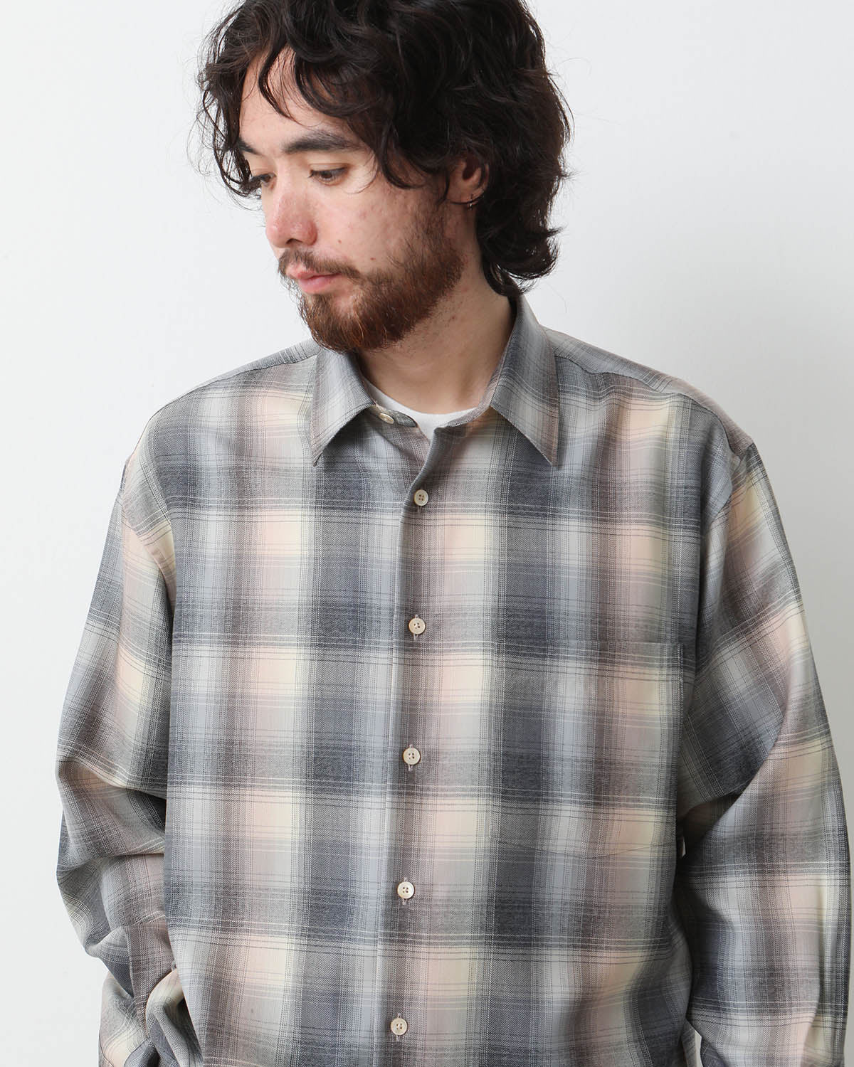 SUPER LIGHT WOOL CHECK SHIRT