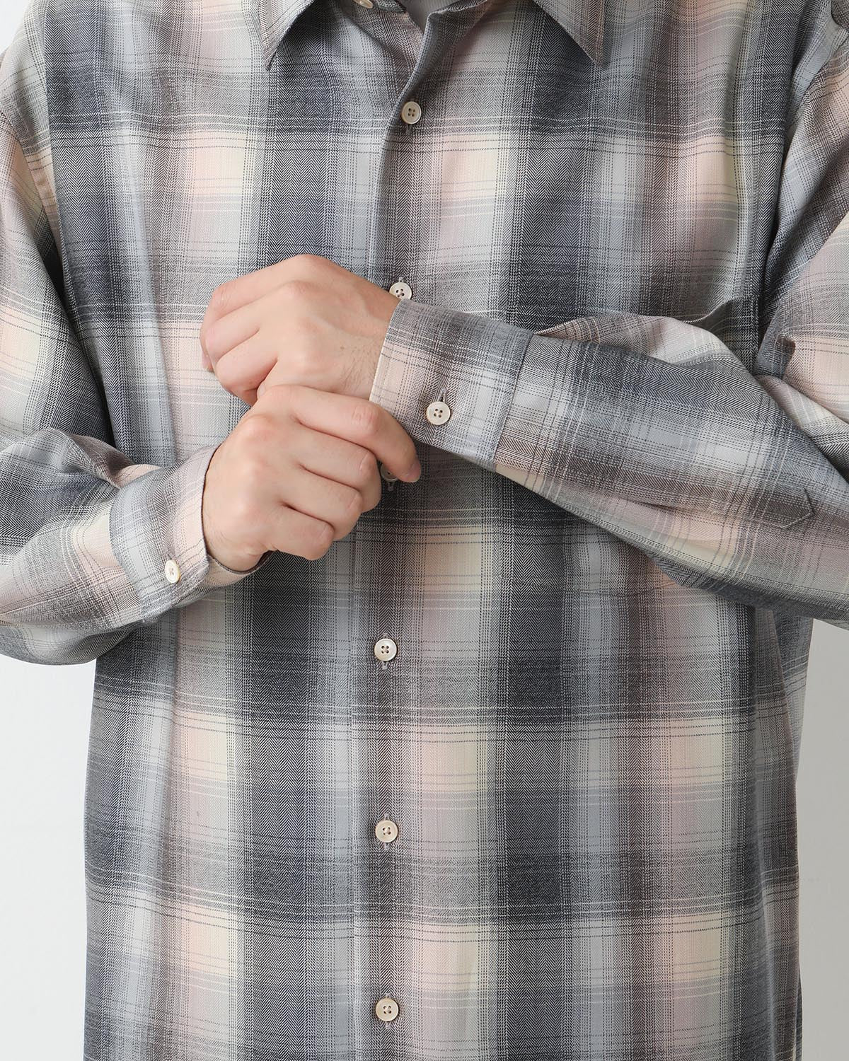 SUPER LIGHT WOOL CHECK SHIRT