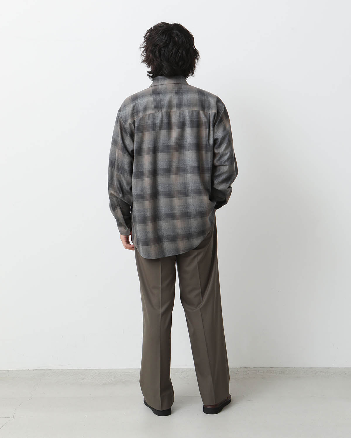 SUPER LIGHT WOOL CHECK SHIRT