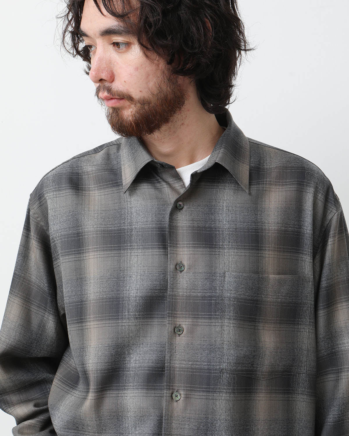 SUPER LIGHT WOOL CHECK SHIRT