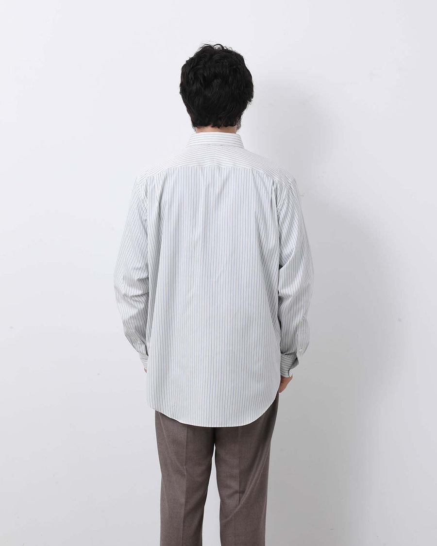 【ホワイト サイズ3 即発送】 COTTON SILK STRIPE SHIRT COTTON SILK STRIPE SHIRT - AURALEE Official Website