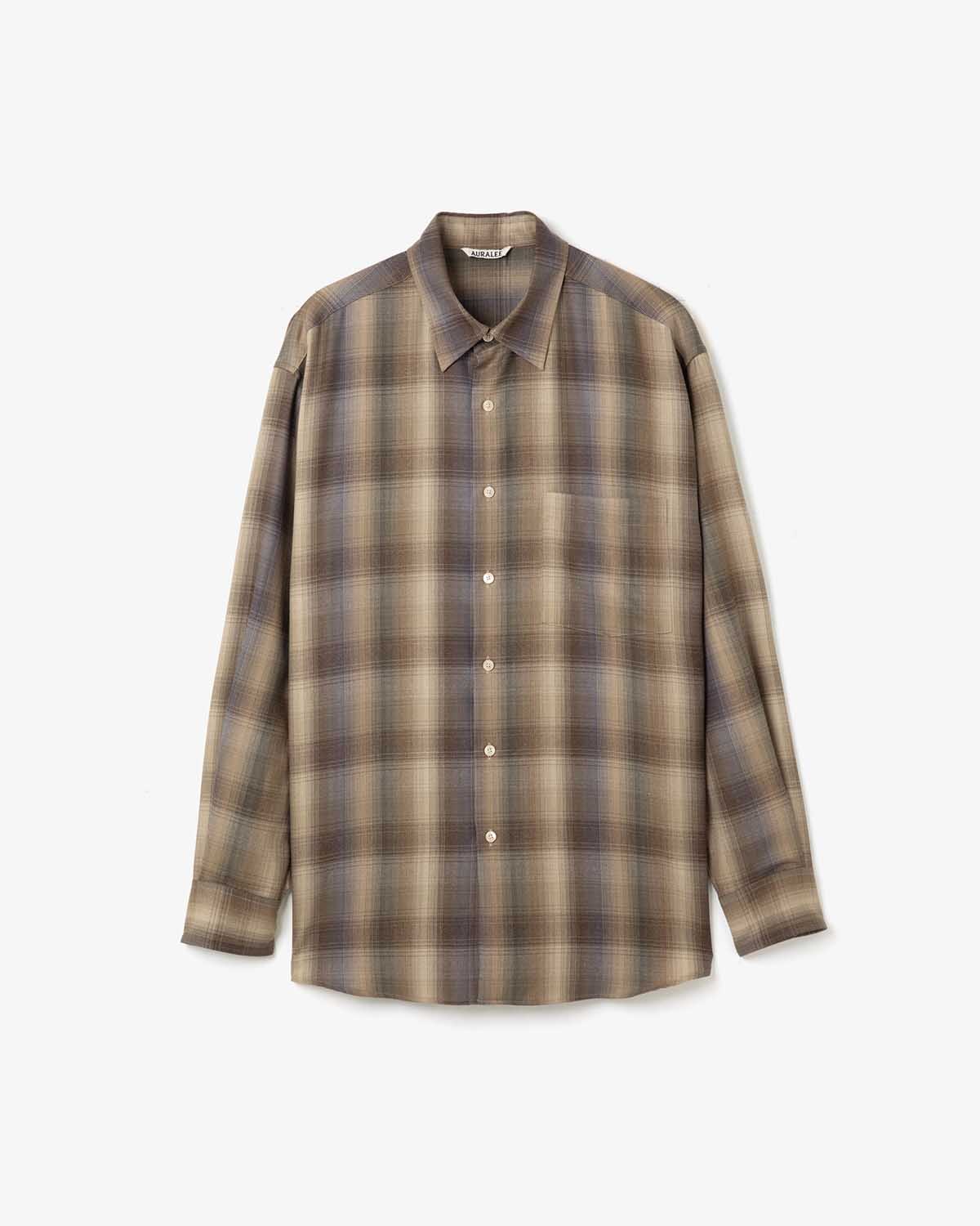 SUPER LIGHT WOOL CHECK SHIRT
