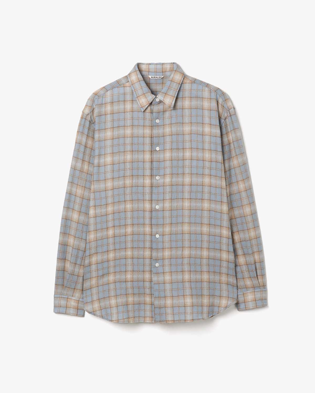 AIRY WOOL CHECK SHIRT