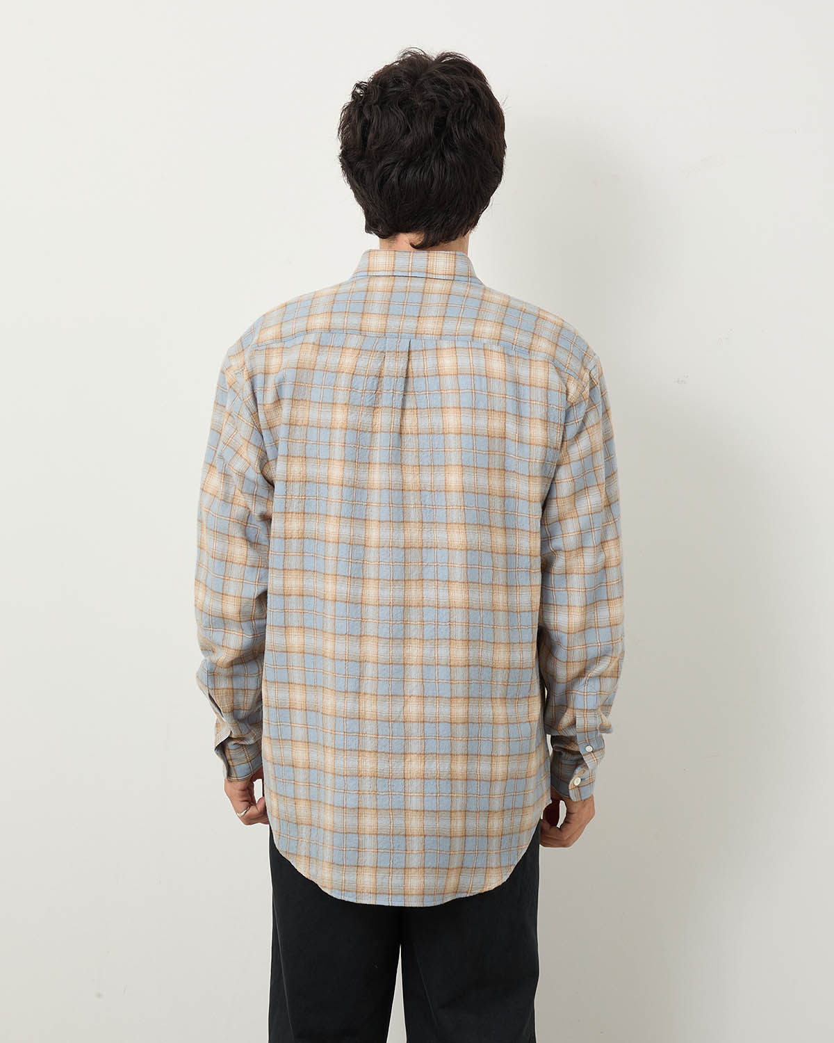 AIRY WOOL CHECK SHIRT