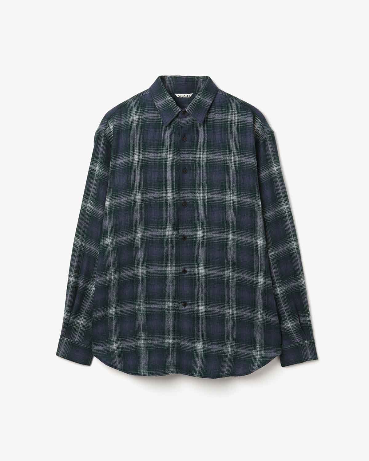 AIRY WOOL CHECK SHIRT