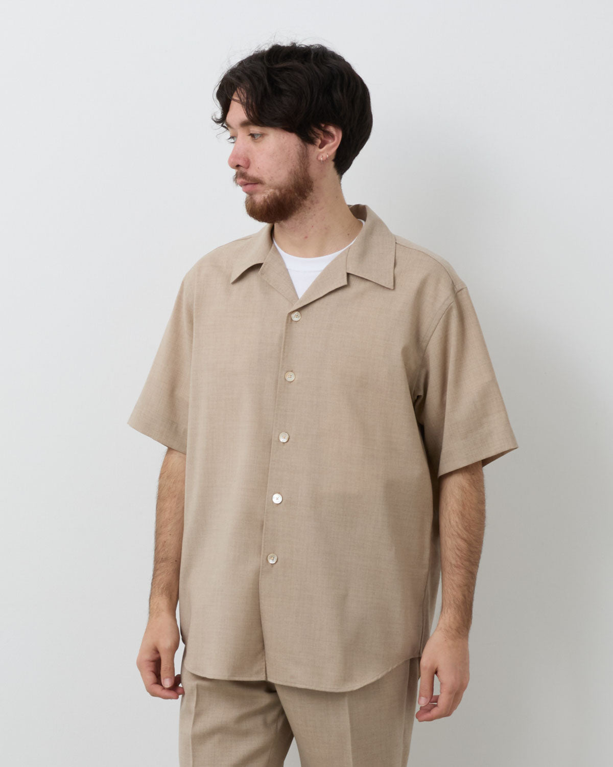 SUMMER TWIST CASHMERE PORA HALF-SLEEVED SHIRT