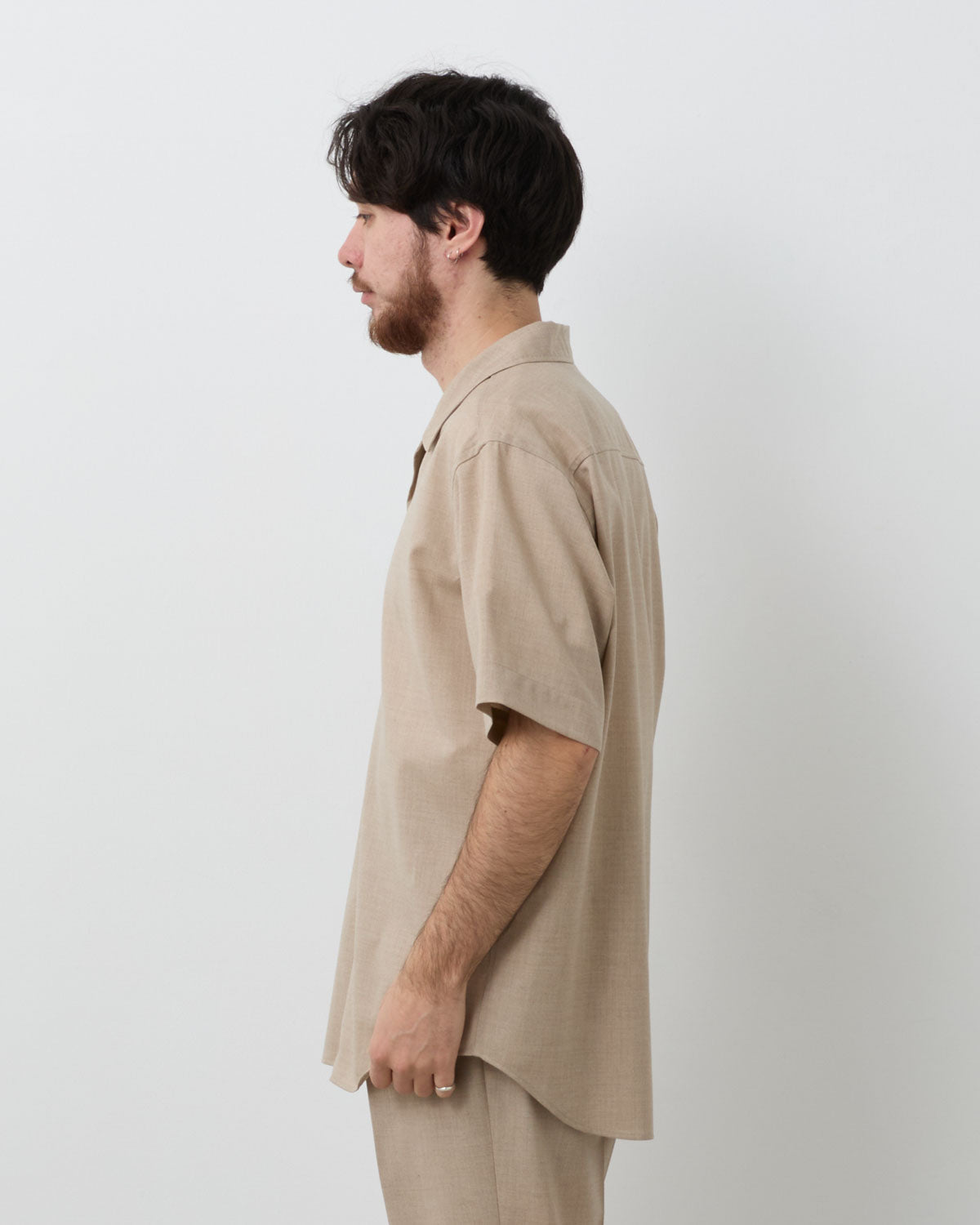 SUMMER TWIST CASHMERE PORA HALF-SLEEVED SHIRT