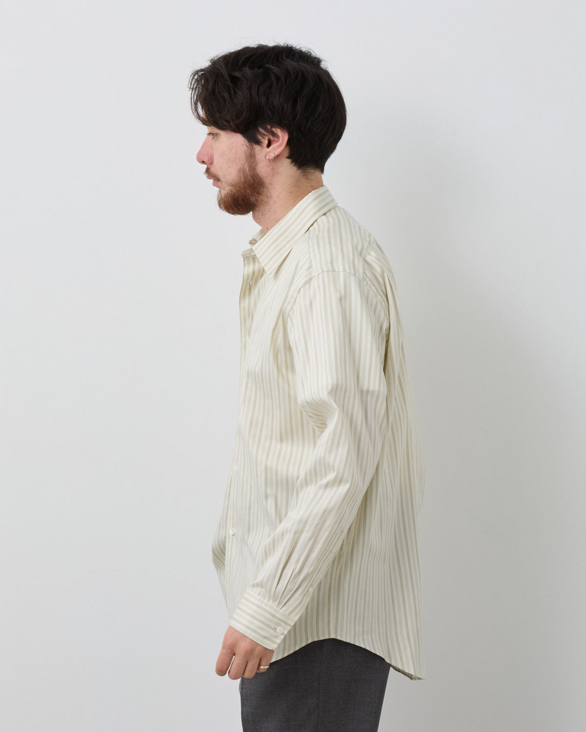 COTTON SILK STRIPE SHIRT