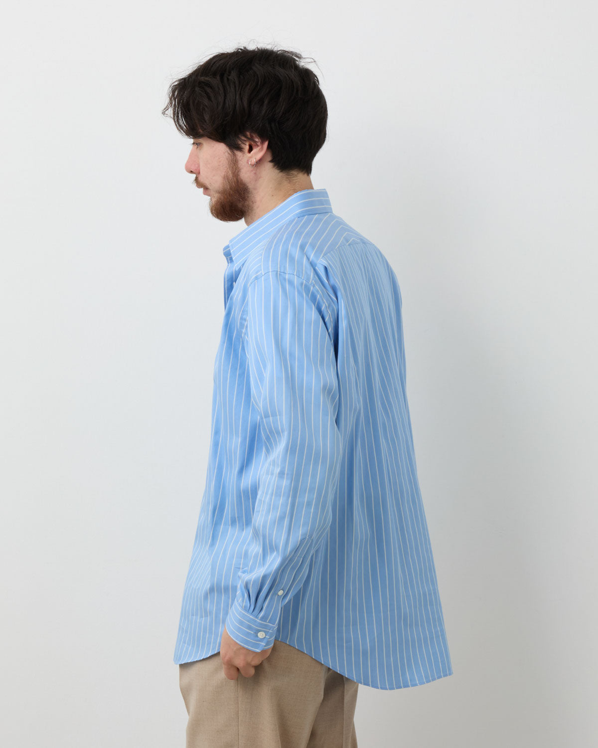 COTTON SILK STRIPE SHIRT
