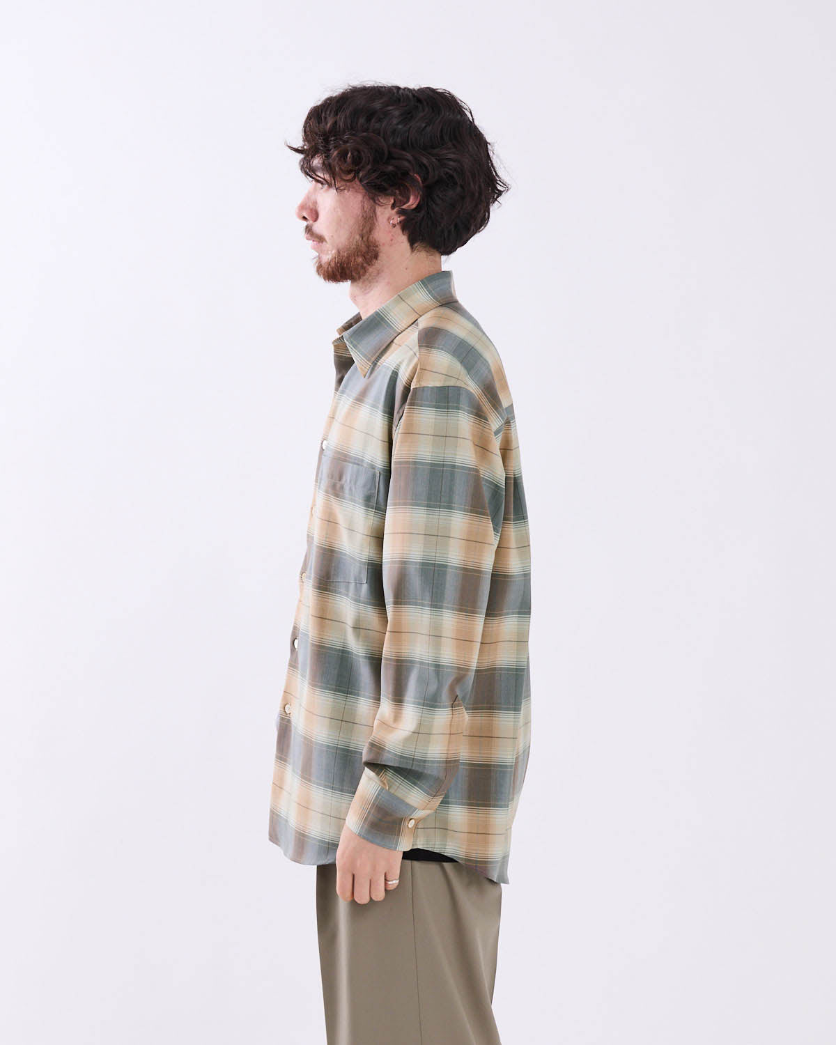 SUPER LIGHT WOOL CHECK SHIRT