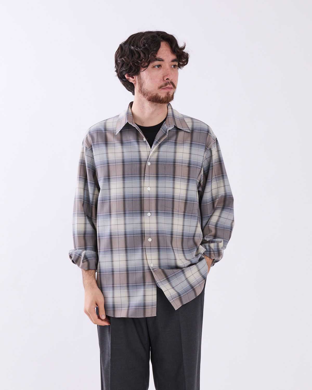 SUPER LIGHT WOOL CHECK SHIRT