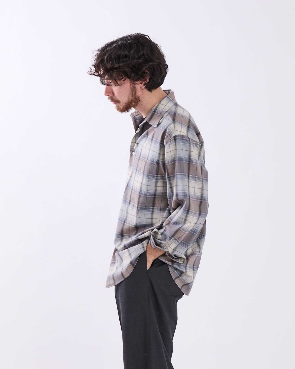 SUPER LIGHT WOOL CHECK SHIRT