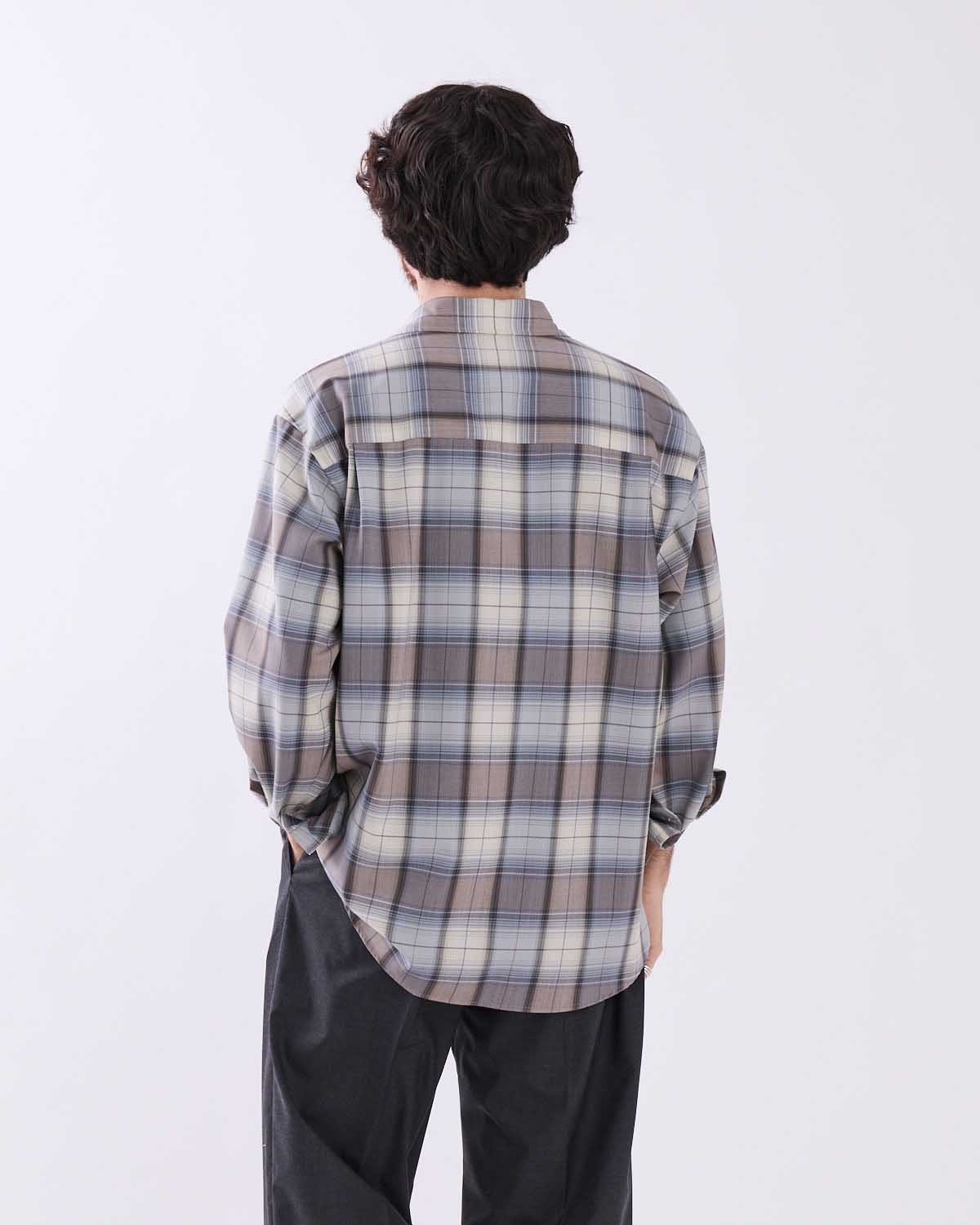 SUPER LIGHT WOOL CHECK SHIRT