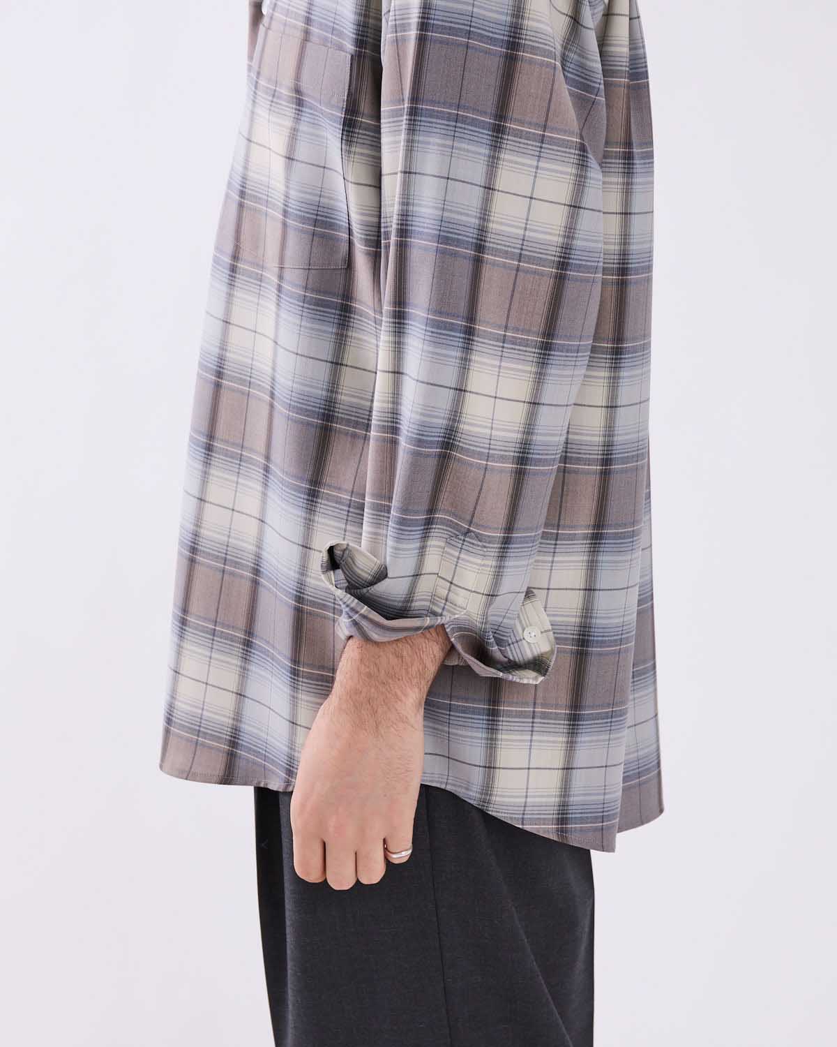 SUPER LIGHT WOOL CHECK SHIRT