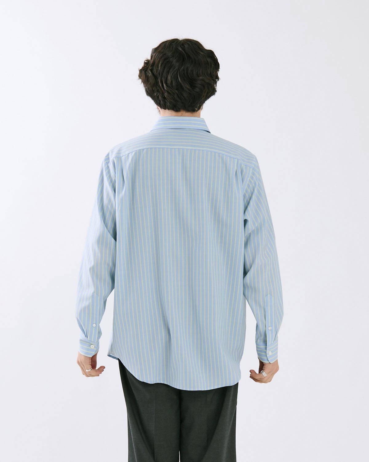 SUPER FINE WOOL STRIPE SHIRT