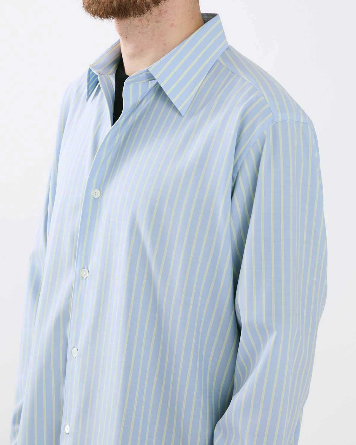 SUPER FINE WOOL STRIPE SHIRT