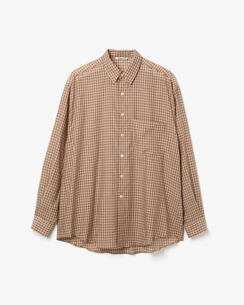 AIRY LIGHT COTTON CHECK BIG SHIRT – COVERCHORD