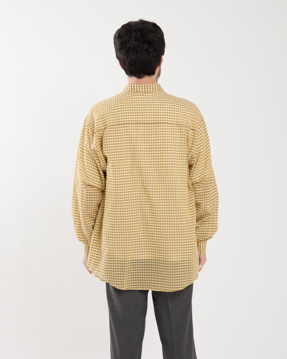 AIRY LIGHT COTTON CHECK BIG SHIRT