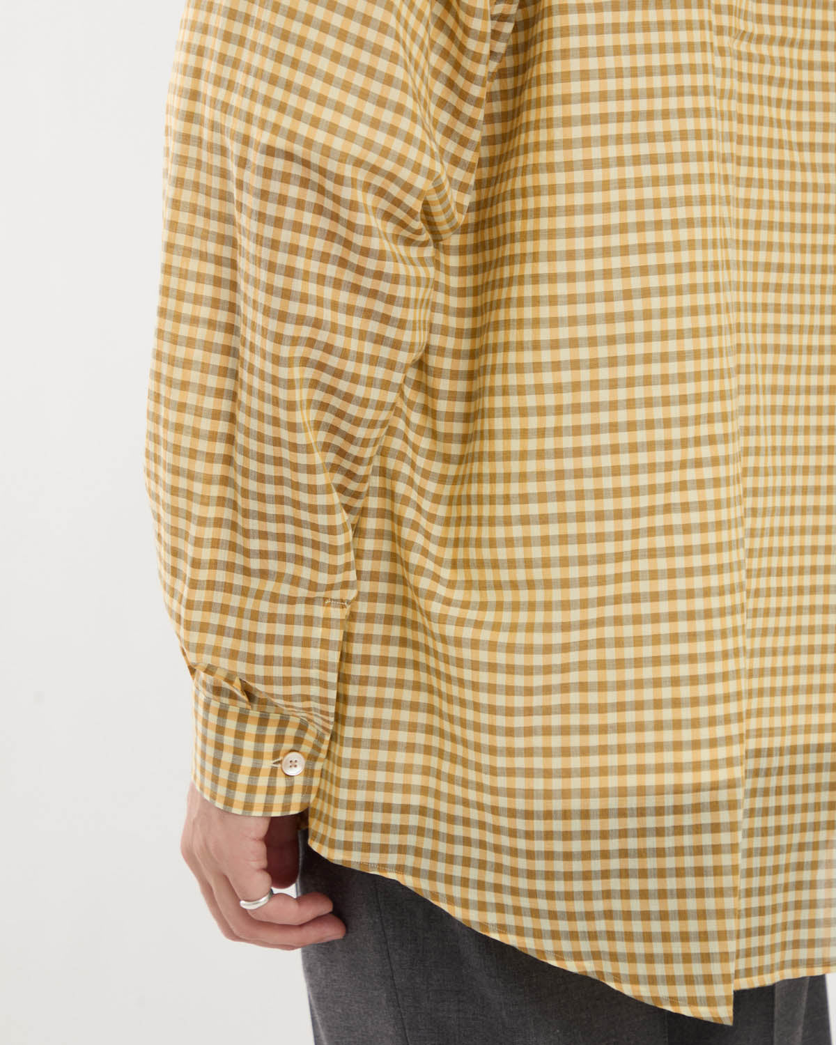 AIRY LIGHT COTTON CHECK BIG SHIRT