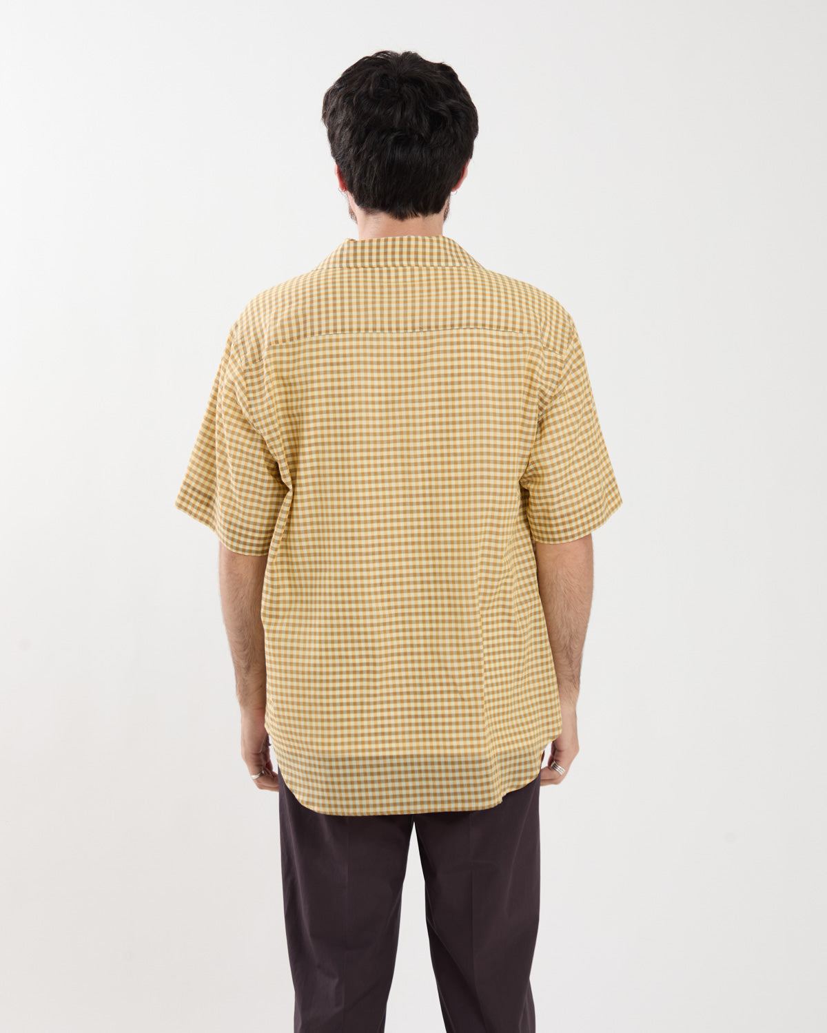 AIRY LIGHT COTTON CHECK HALF SLEEVED SHIRT