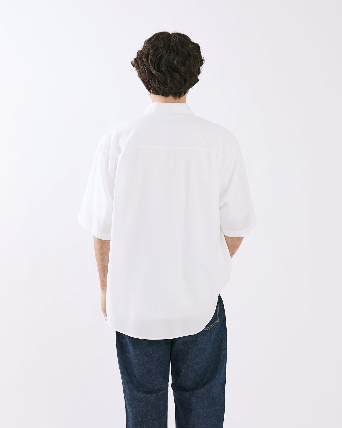 WASHED FINX TWILL BIG HALF SLEEVED SHIRT