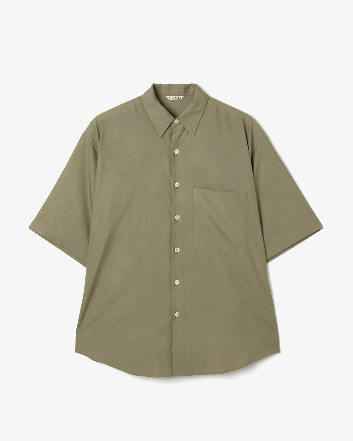 WASHED FINX TWILL BIG HALF SLEEVED SHIRT