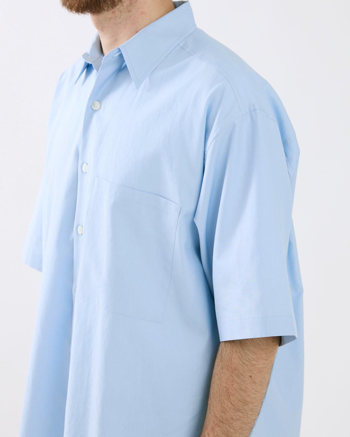 WASHED FINX TWILL BIG HALF SLEEVED SHIRT