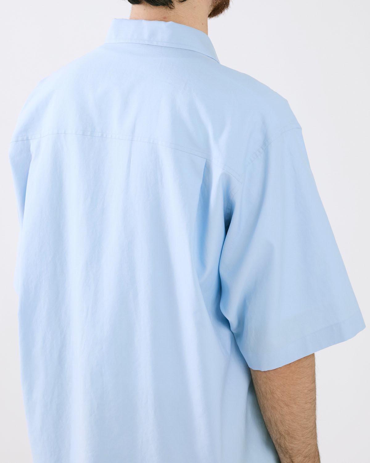 WASHED FINX TWILL BIG HALF SLEEVED SHIRT